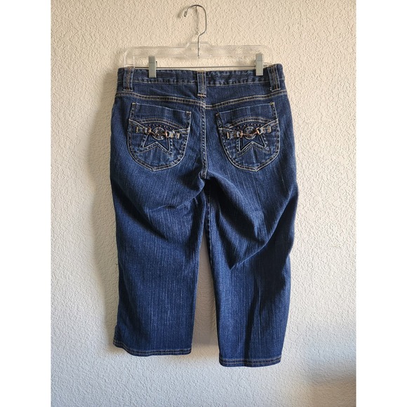 Metro7 Women's Dark Wash Straight Leg Denim Capris sz6 - Picture 2 of 8